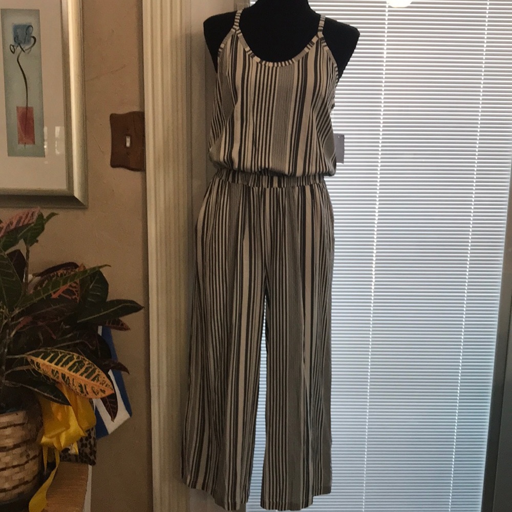 NWT Michael Stars Racerback Jumpsuit in Cabana Stripe